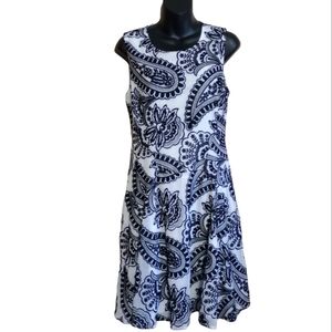 Tommy Hilfiger Women's Paisley Embroidered Fit & Flare Dress
